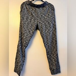 Daisy Fuentes Black & White Space-Dye Women’s Joggers - Heathered Look